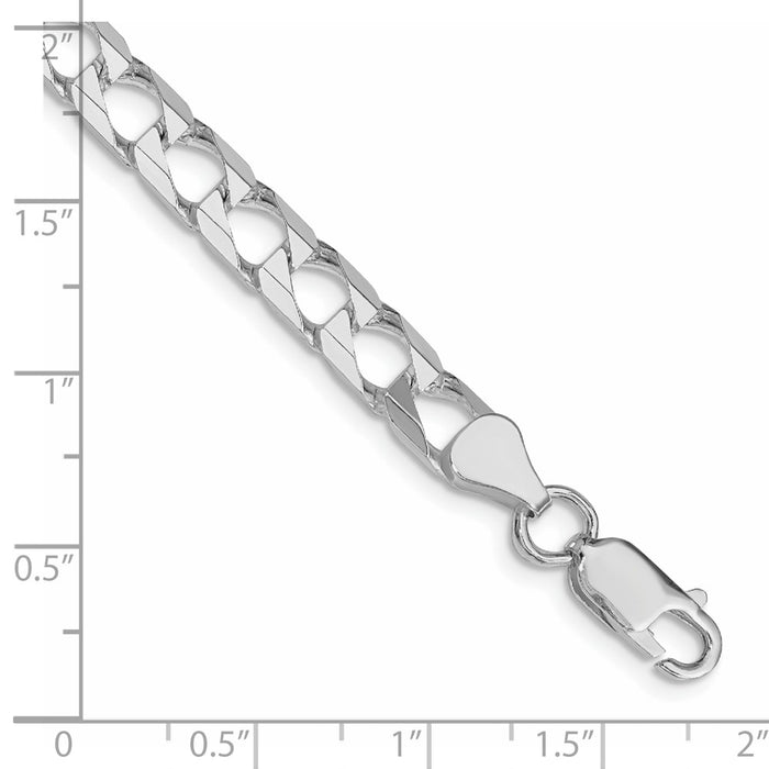 Exclusive Rhodium-Plated Sterling Silver 6.25mm Double Curb Chain - Stylish Value-3