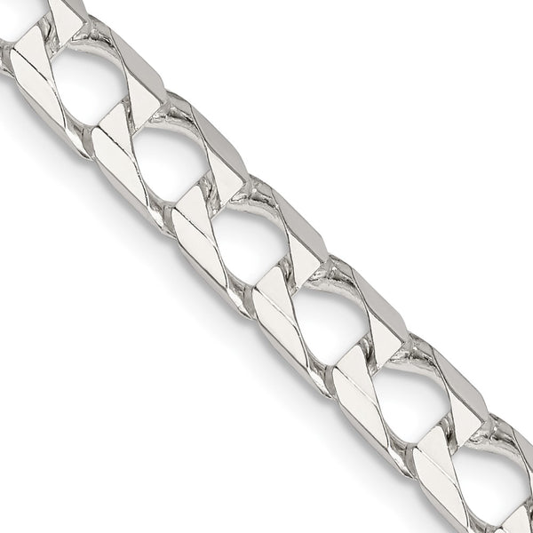 Sterling Silver 6.25mm Double Curb Square Chain