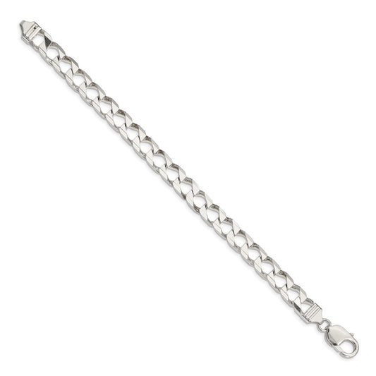 Buy Stylish Sterling Silver 7.2mm Diamond-Cut Square Curb Chain - Luxury Value
