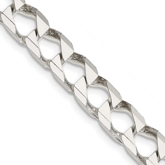 Buy Stylish 7.2mm Sterling Silver Double Curb Square Chain - Affordable Luxury!