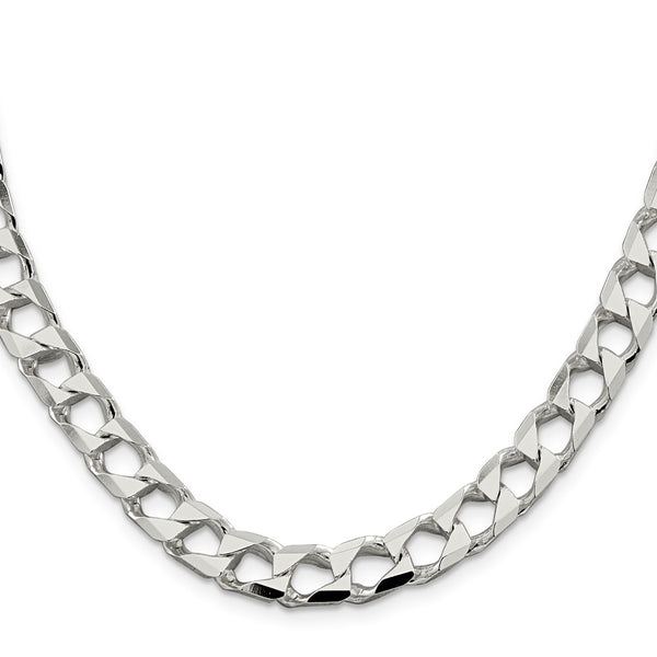 Sterling Silver 8.6mm Double Curb Square Chain - Style GR1-1032497