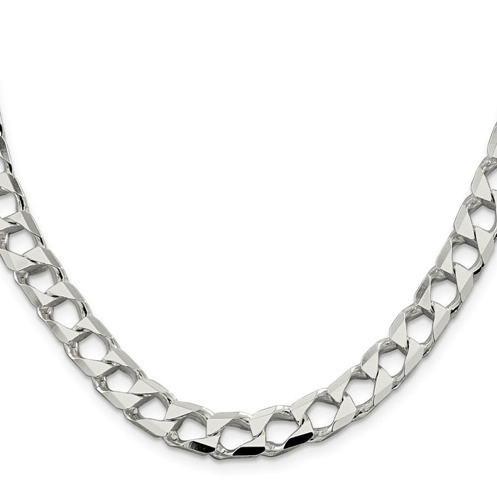 Buy Stylish Sterling Silver 8.6mm Double Curb Square Chain - Affordable Luxury!-2
