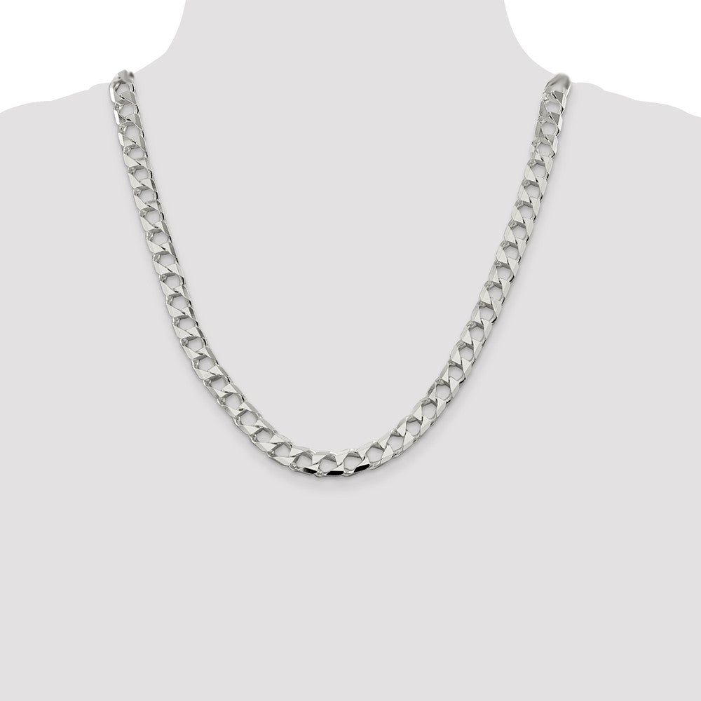 Buy Stylish 8.6mm Sterling Silver Double Curb Square Chain - Luxury Value