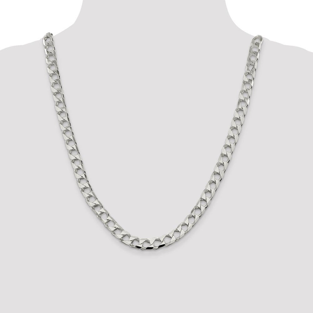 High-Quality 8.6mm Sterling Silver Double Curb Chain - Stylish Value Piece