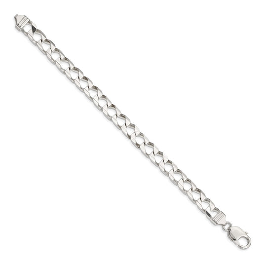 High-Quality Sterling Silver 8.6mm Double Curb Square Chain - Stylish Value!