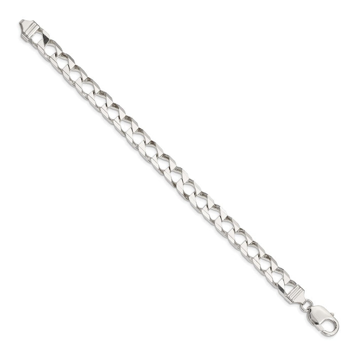 High-Quality Sterling Silver 8.6mm Double Curb Square Chain - Stylish Value!-2