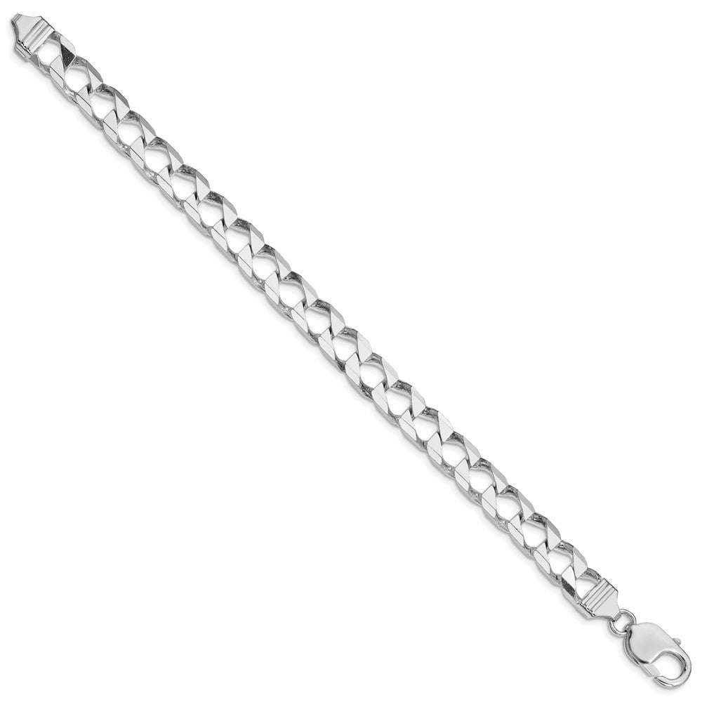 Buy Stylish Rhodium-Plated Sterling Silver Double Curb Chain - 8.6mm, Affordable Value