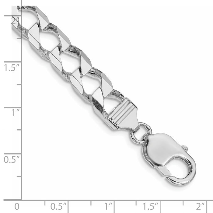 Buy Stylish Rhodium-Plated Sterling Silver Double Curb Chain - 8.6mm, Affordable Value-3