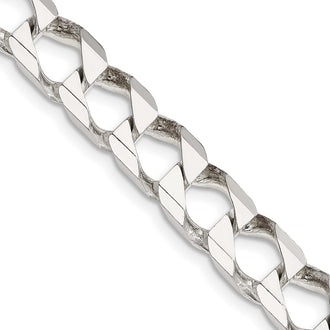 Buy Stylish Sterling Silver 8.6mm Double Curb Square Chain - Affordable Luxury!