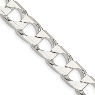 High-Quality 10.3mm Sterling Silver Double Curb Square Chain - Stylish Value!
