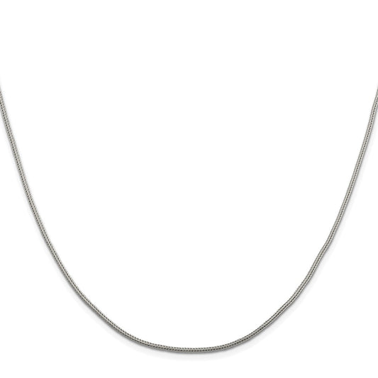 High-Quality Rhodium-Plated 1.25mm Diamond-Cut Round Franco Chain - Stylish Value!