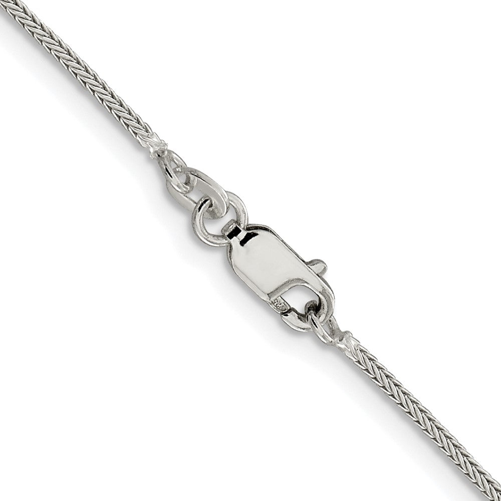 Buy Stylish Rhodium-Plated Sterling Silver 1.25mm Franco Chain, 2-Inch Extension