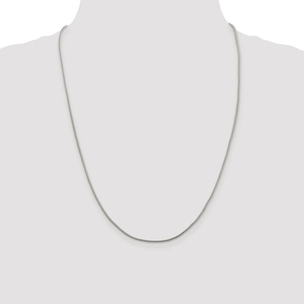 High-Quality Rhodium-Plated 1.25mm Diamond-Cut Round Franco Chain - Stylish Value!