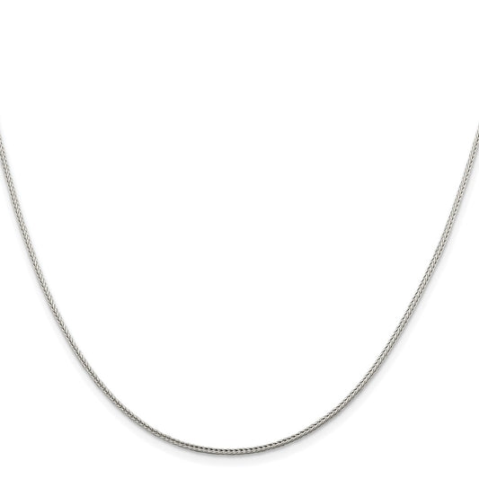 Buy Stylish Rhodium-Plated Sterling Silver 1.45mm Franco Chain - Luxury Value