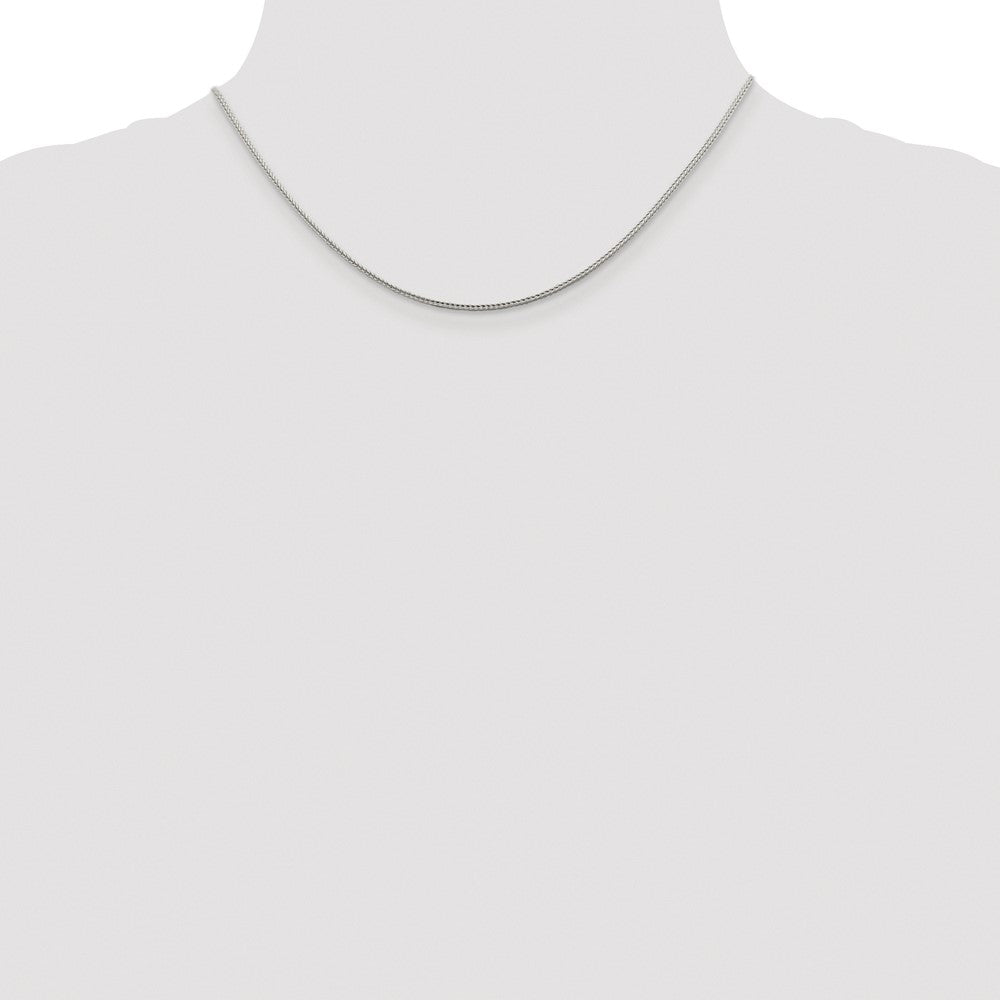 Buy Stylish Rhodium-Plated Sterling Silver 1.45mm Franco Chain - Luxury Value