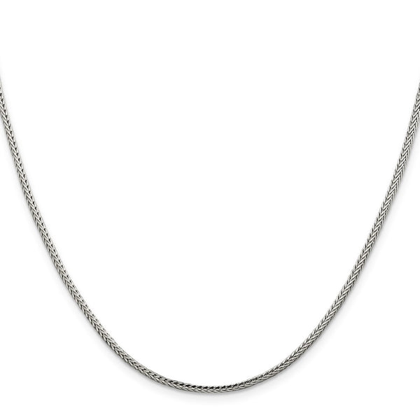 2mm Diamond-Cut Round Franco Chain in Sterling Silver