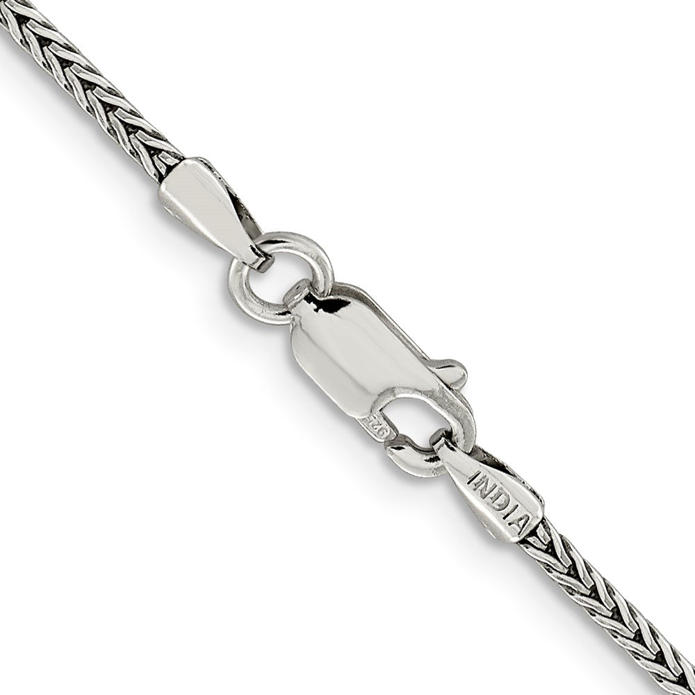 Buy Stylish 2mm Diamond-Cut Round Franco Chain in Sterling Silver - Luxury Value
