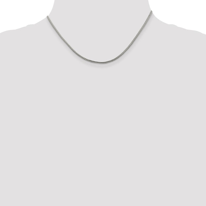 Buy 2mm Diamond-Cut Round Franco Chain in Sterling Silver | Stylish Value!-4