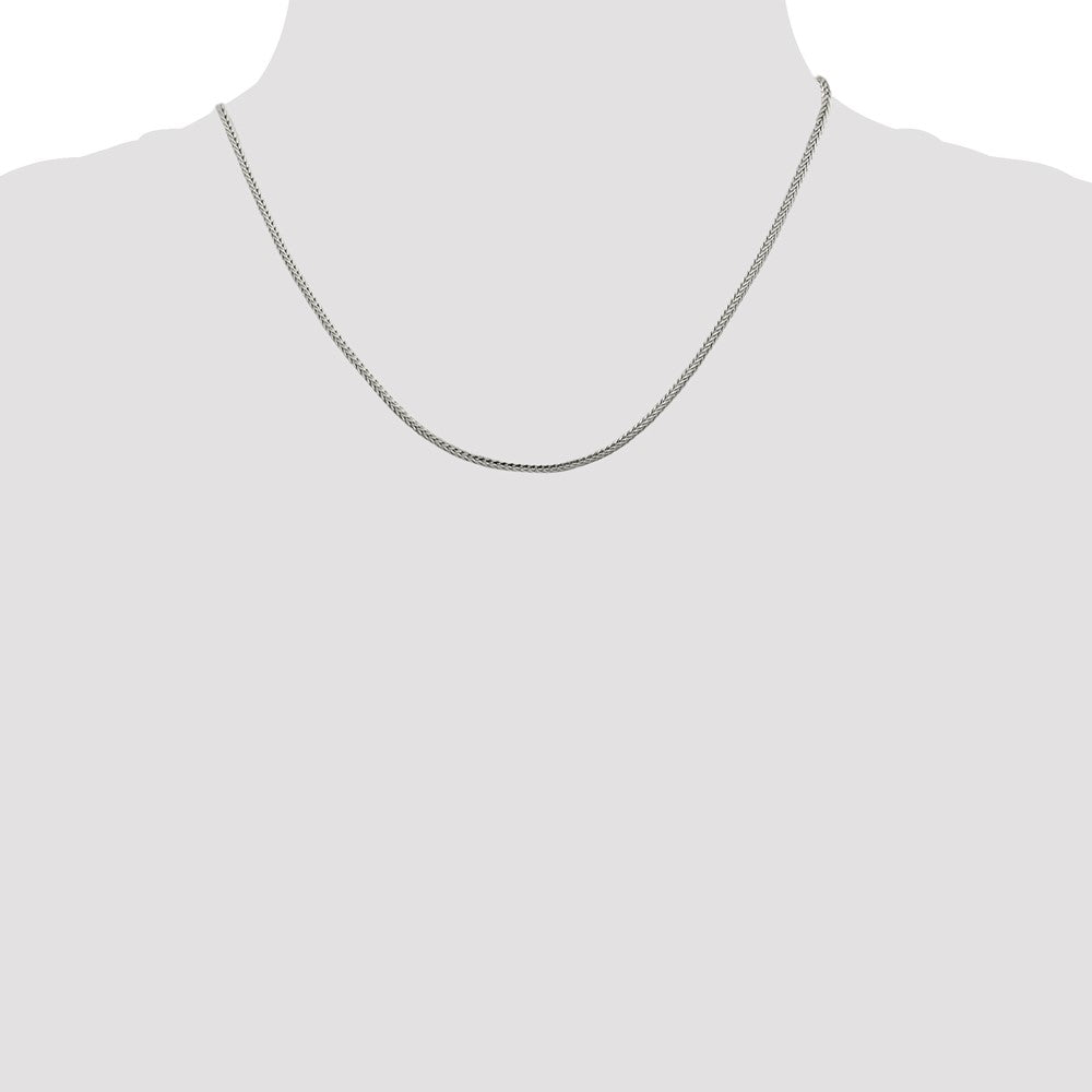 Buy Stylish 2mm Diamond-Cut Round Franco Chain in Sterling Silver - Luxury Value