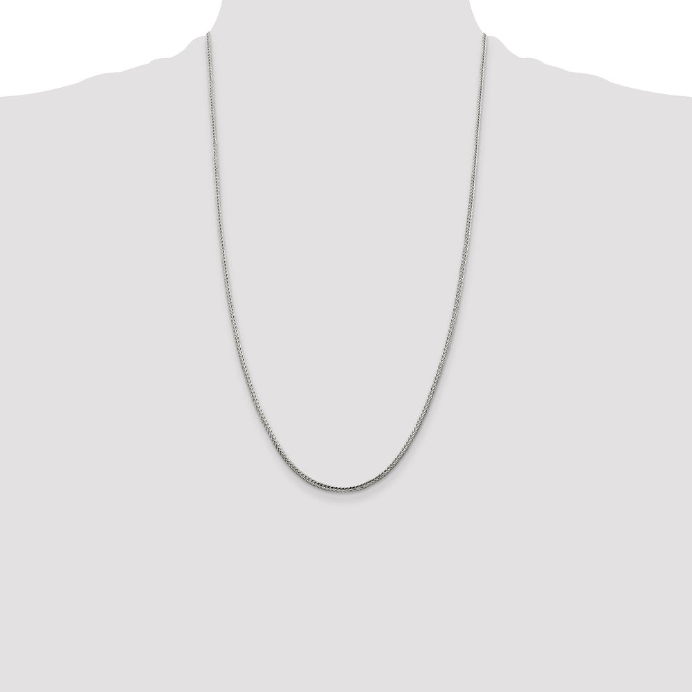 Buy Stylish 2mm Diamond-Cut Round Franco Chain in 925 Sterling Silver
