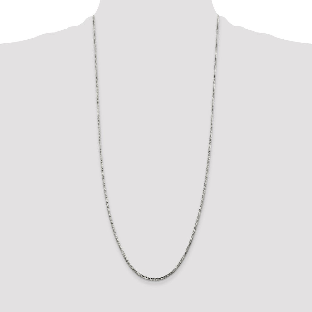 Buy Stylish 2mm Diamond-Cut Round Franco Chain in Sterling Silver - Affordable Price