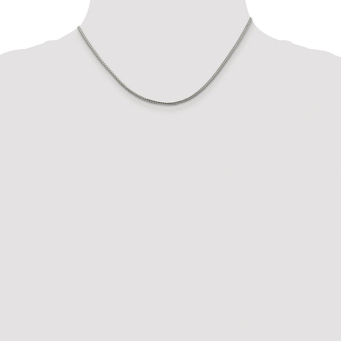 Exclusive 2mm Rhodium-Plated Diamond-Cut Franco Chain in Sterling Silver-4
