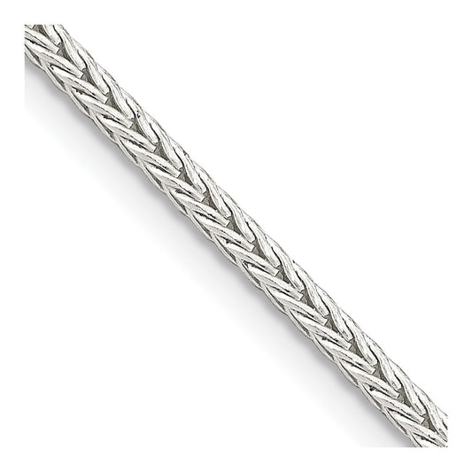 Buy Stylish 2mm Diamond-Cut Round Franco Chain in Sterling Silver - Luxury Look