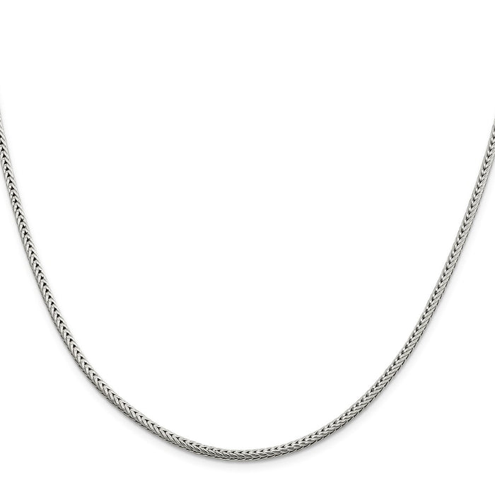 Buy Stylish 2.5mm Diamond-Cut Round Franco Chain in Sterling Silver-2