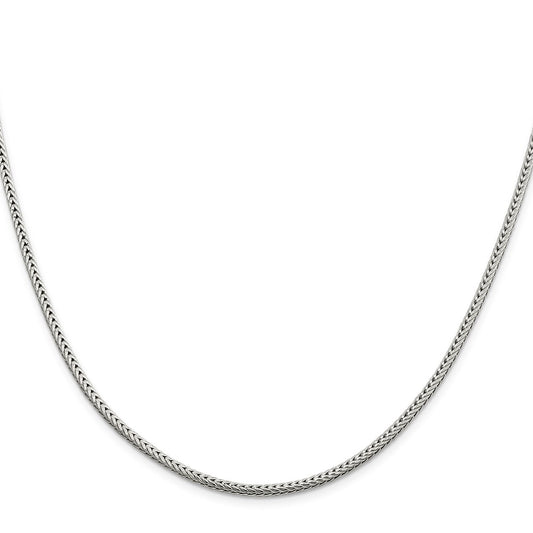 Buy Stylish 2.5mm Diamond-Cut Round Franco Chain in Sterling Silver - Affordable Value