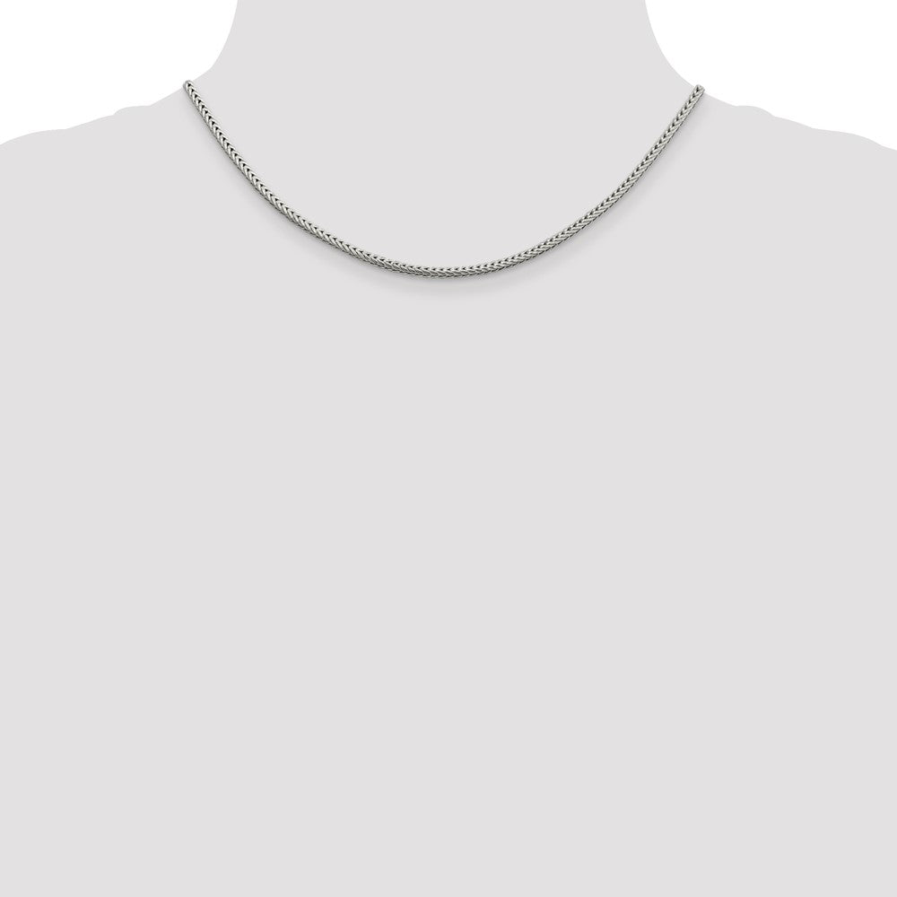 Buy Stylish 2.5mm Diamond-Cut Round Franco Chain in Sterling Silver - Affordable Value