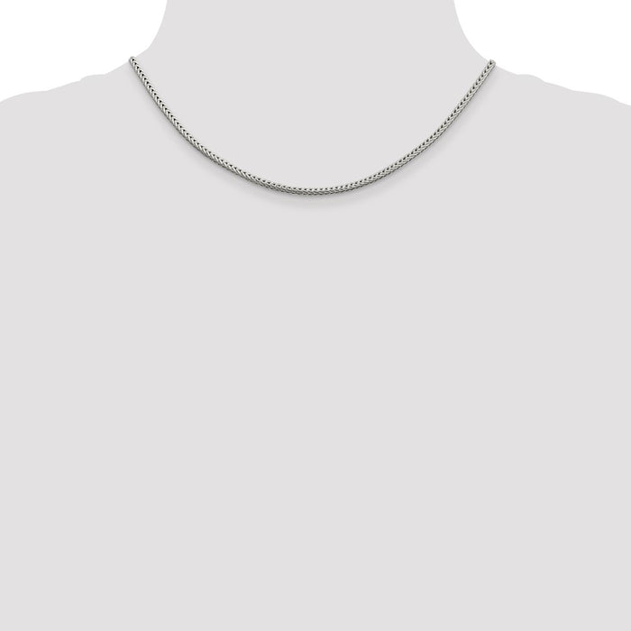 Buy Stylish 2.5mm Diamond-Cut Round Franco Chain in Sterling Silver - Affordable Value-4