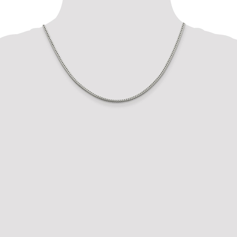 Buy Stylish 2.5mm Diamond-Cut Round Franco Chain in Sterling Silver - Affordable Value