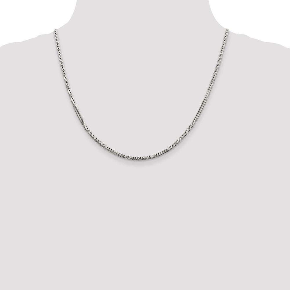 High-quality 2.5mm Diamond-Cut Round Franco Chain in Sterling Silver - Stylish Value