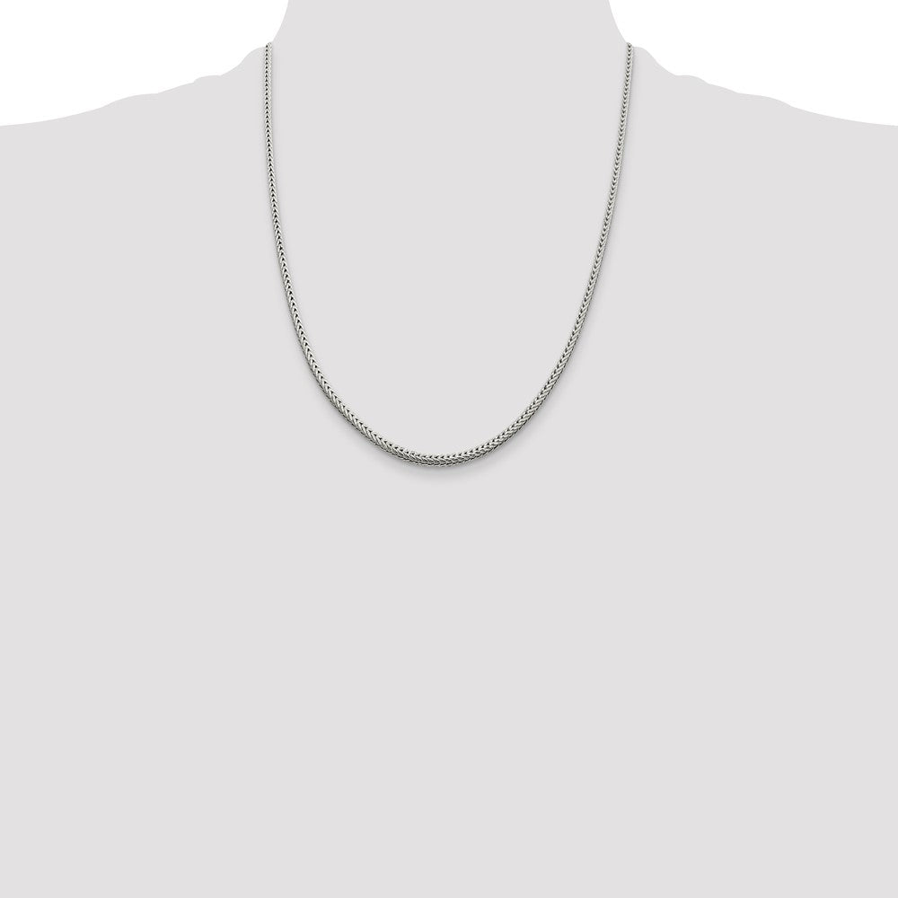 Buy Stylish 2.5mm Diamond-Cut Round Franco Chain - High-Quality Sterling Silver