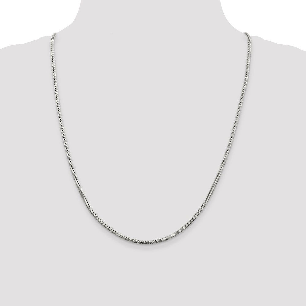 Buy 2.5mm Diamond-Cut Round Franco Chain in Sterling Silver - Stylish & Affordable!