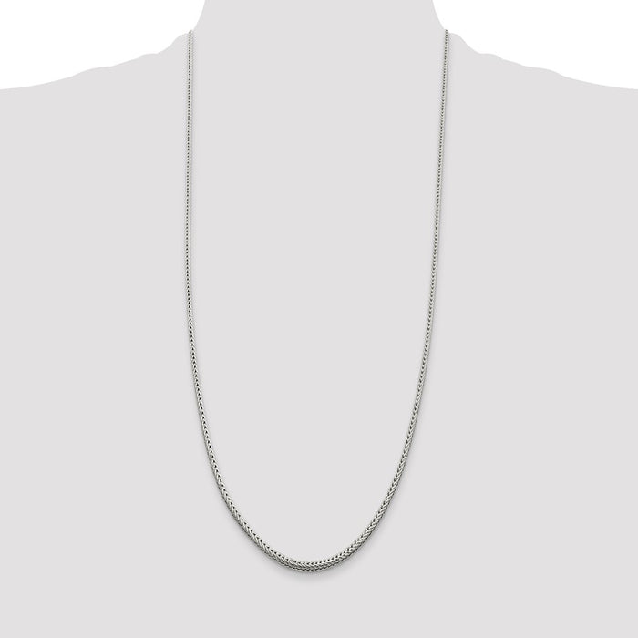 Buy 2.5mm Diamond-Cut Round Franco Chain in Sterling Silver - Stylish Value!-4