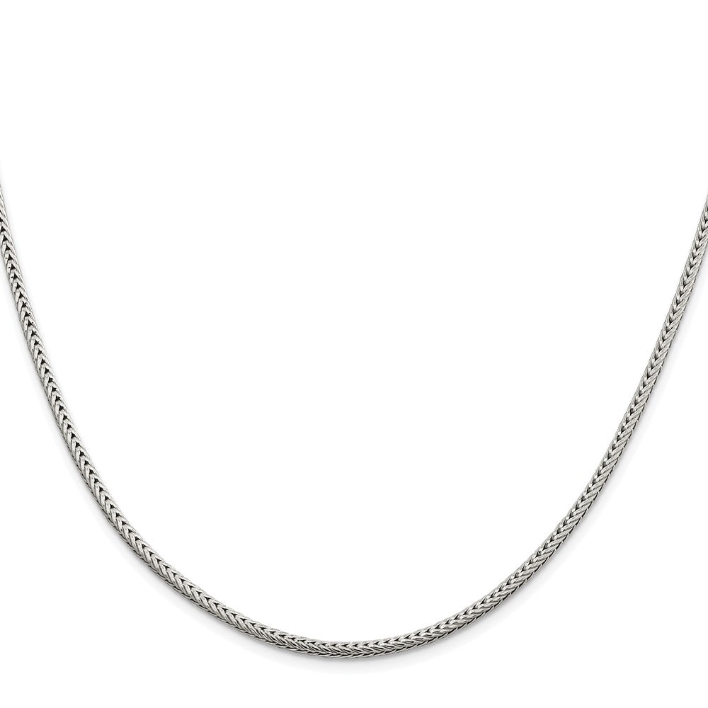 Buy Stylish 2.5mm Rhodium-Plated Diamond-Cut Franco Chain in Sterling Silver