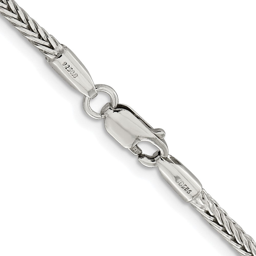 Buy Stylish 2.5mm Rhodium-Plated Diamond-Cut Franco Chain in Silver - Luxury!