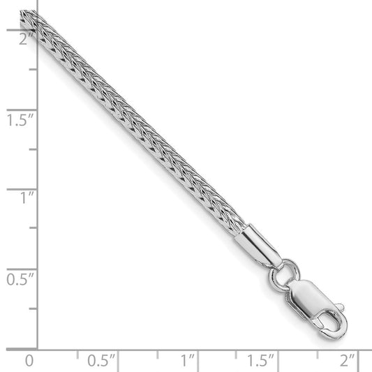 Exclusive Rhodium-Plated 2.5mm Diamond-Cut Round Franco Chain | Stylish Value!