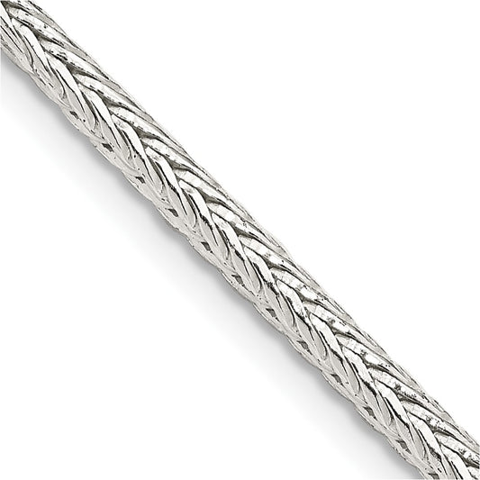 High-quality 2.5mm Diamond-Cut Round Franco Chain in Sterling Silver - Stylish Value