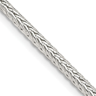 Buy Stylish 2.5mm Diamond-Cut Round Franco Chain in Sterling Silver - Affordable Value