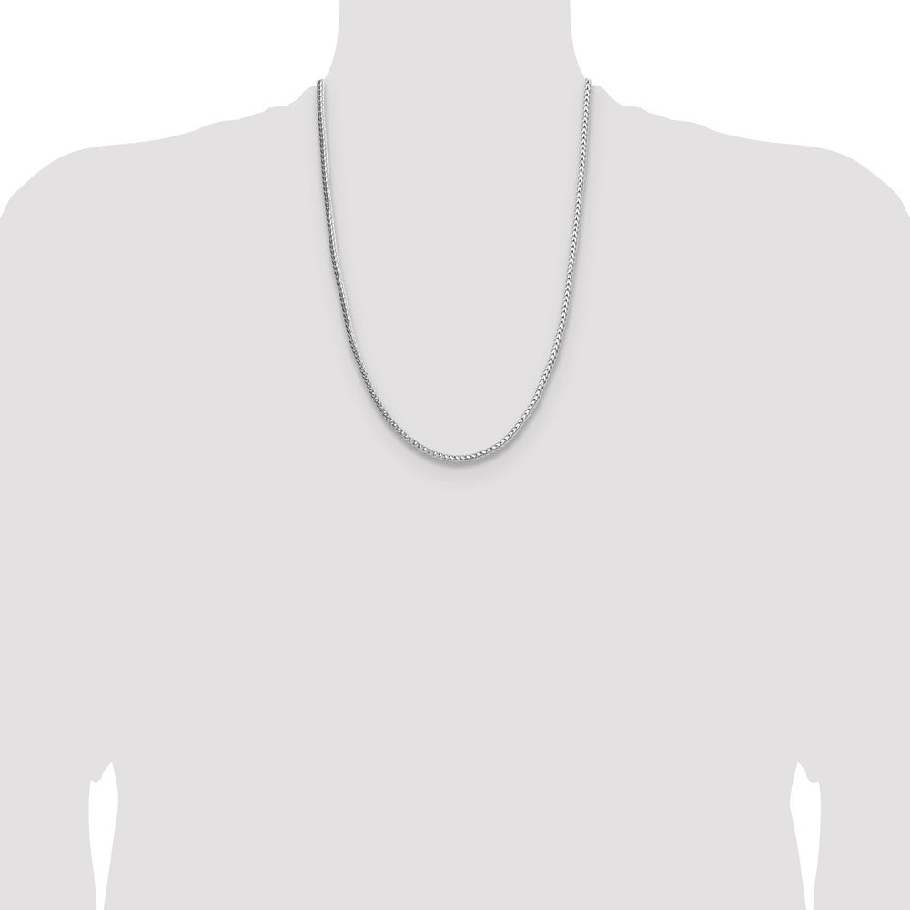 High-Quality 3.4mm Diamond-Cut Round Franco Chain in Sterling Silver - Affordable Luxury