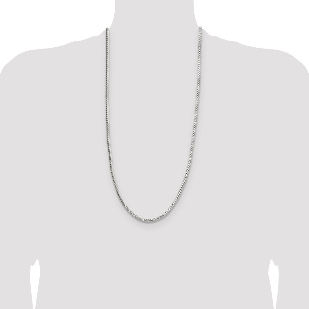 Buy Stylish 3.4mm Diamond-Cut Round Franco Chain in Sterling Silver