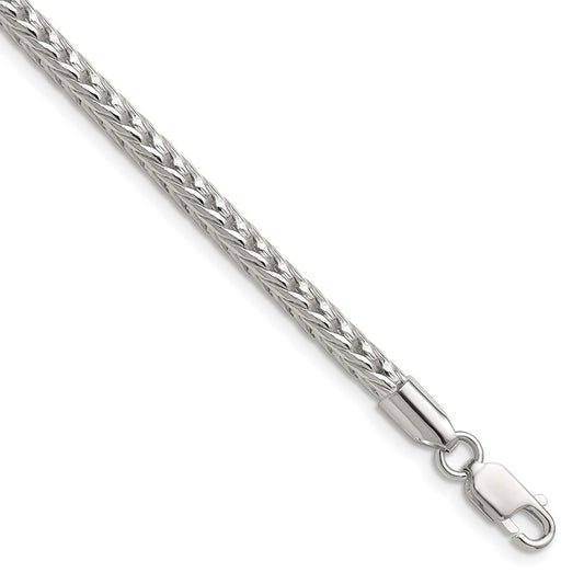 Buy Stylish 3.4mm Diamond-Cut Round Franco Chain in Sterling Silver
