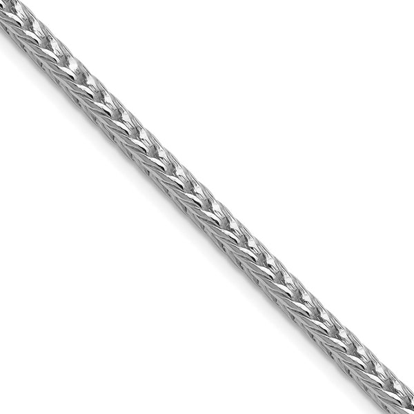 Rhodium-Plated Sterling Silver 3.4mm Franco Chain