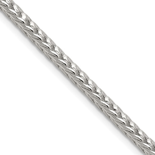 High-Quality 3.4mm Diamond-Cut Round Franco Chain in Sterling Silver - Affordable Luxury
