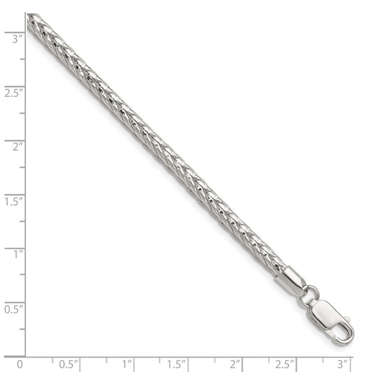 Buy Stylish 3.8mm Diamond-Cut Round Franco Chain in Sterling Silver - Value!
