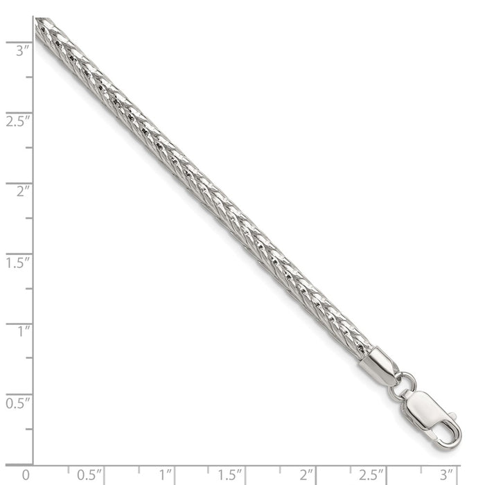 Buy Stylish 3.8mm Diamond-Cut Round Franco Chain in Sterling Silver - Value!-2