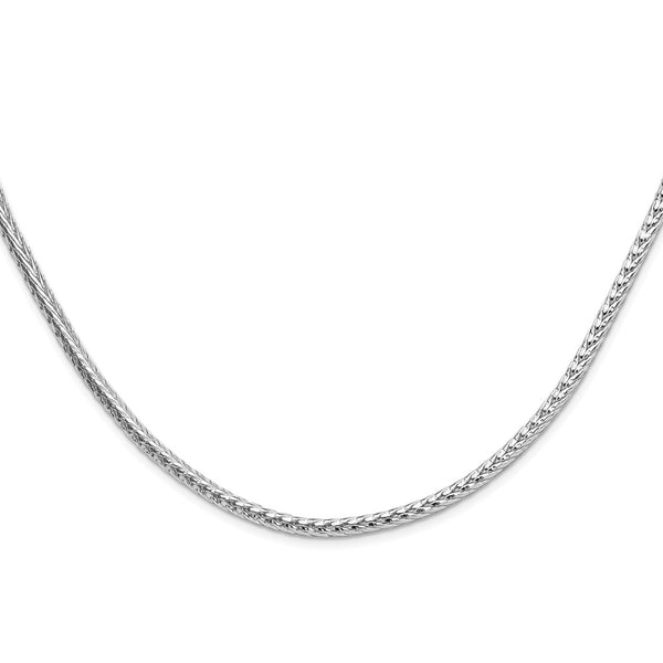 Rhodium-Plated 3.8mm Diamond-Cut Sterling Silver Franco Chain