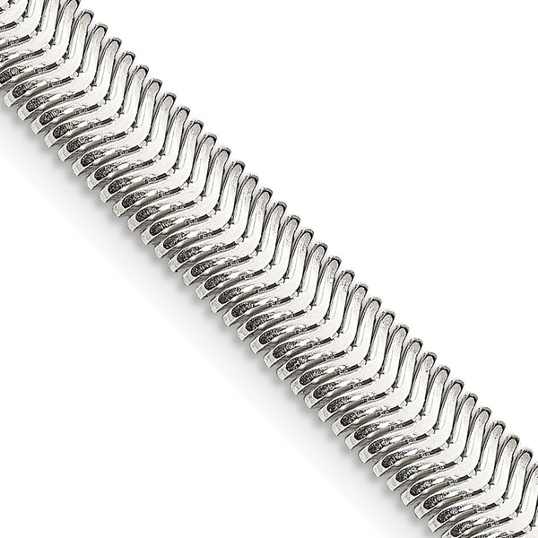 6.25mm Sterling Silver Flat Oval Snake Chain Necklace
